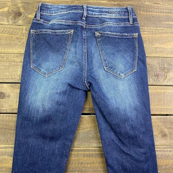 VIGOSS Thompson Tomboy Designer Jeans Mid Rise Sz 26 w/ 26.5" Inseam 3% Spandex - Picture 3 of 7